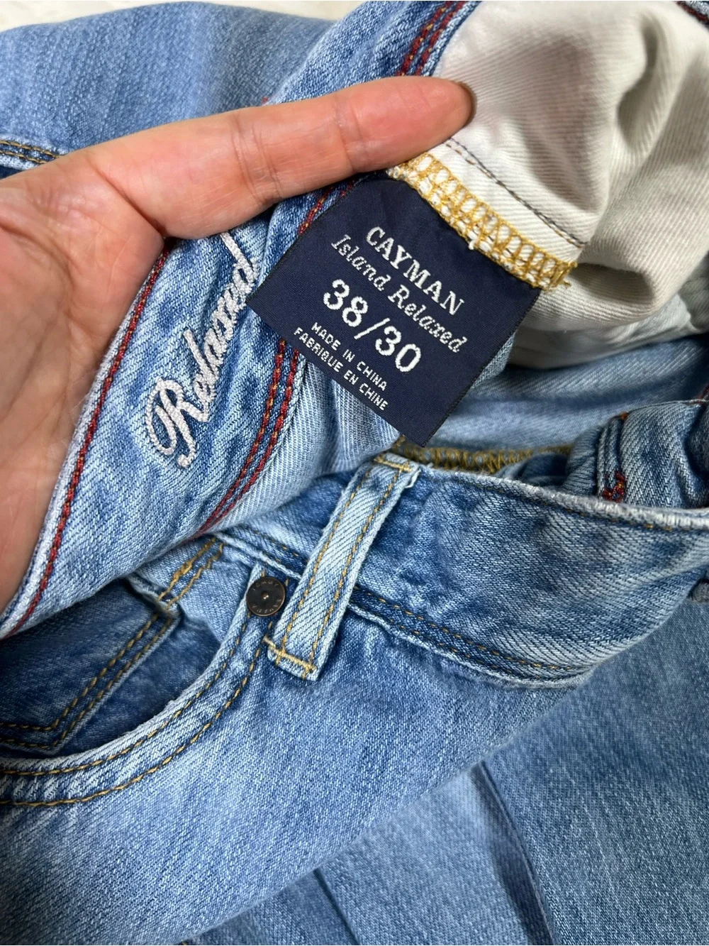 Tommy Bahama Cayman Island Relaxed Jeans Men’s 38x30 Light Wash Denim